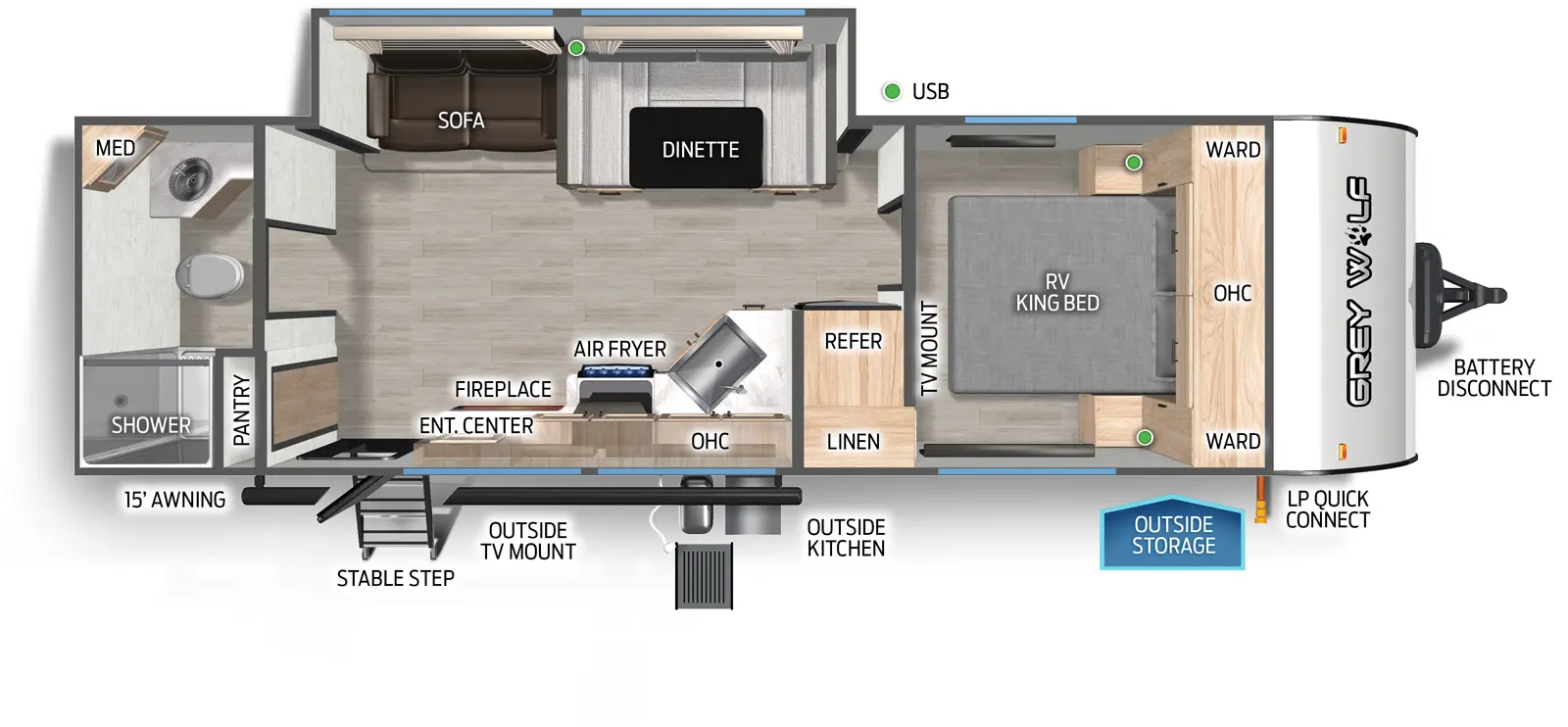 Grey Wolf 26LK Floorplan